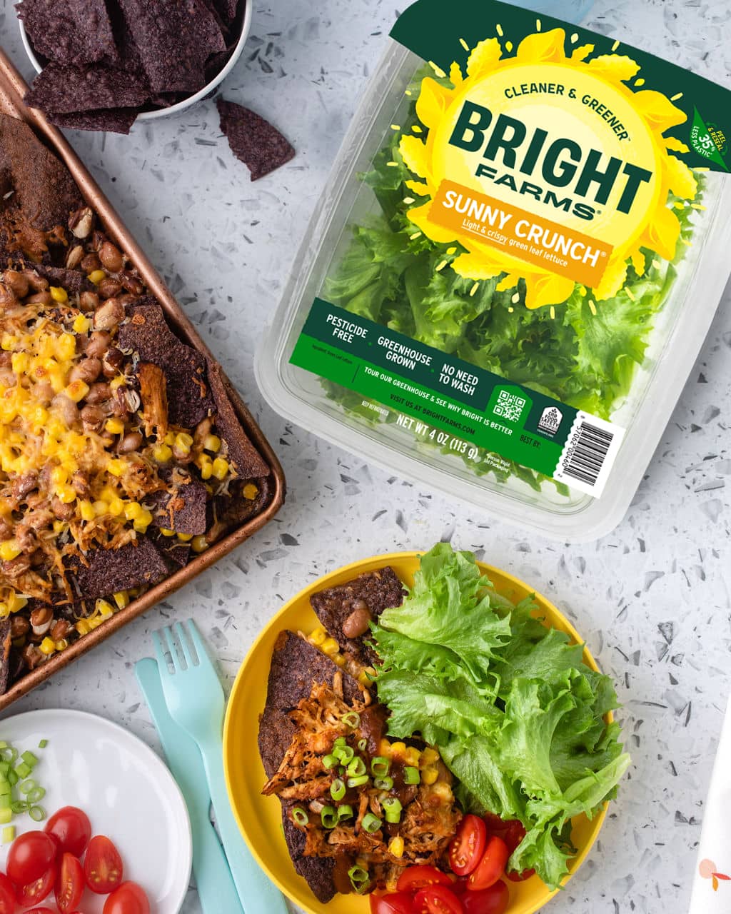 Bright Farms BBQ Chicken Nacho Salad Recipe